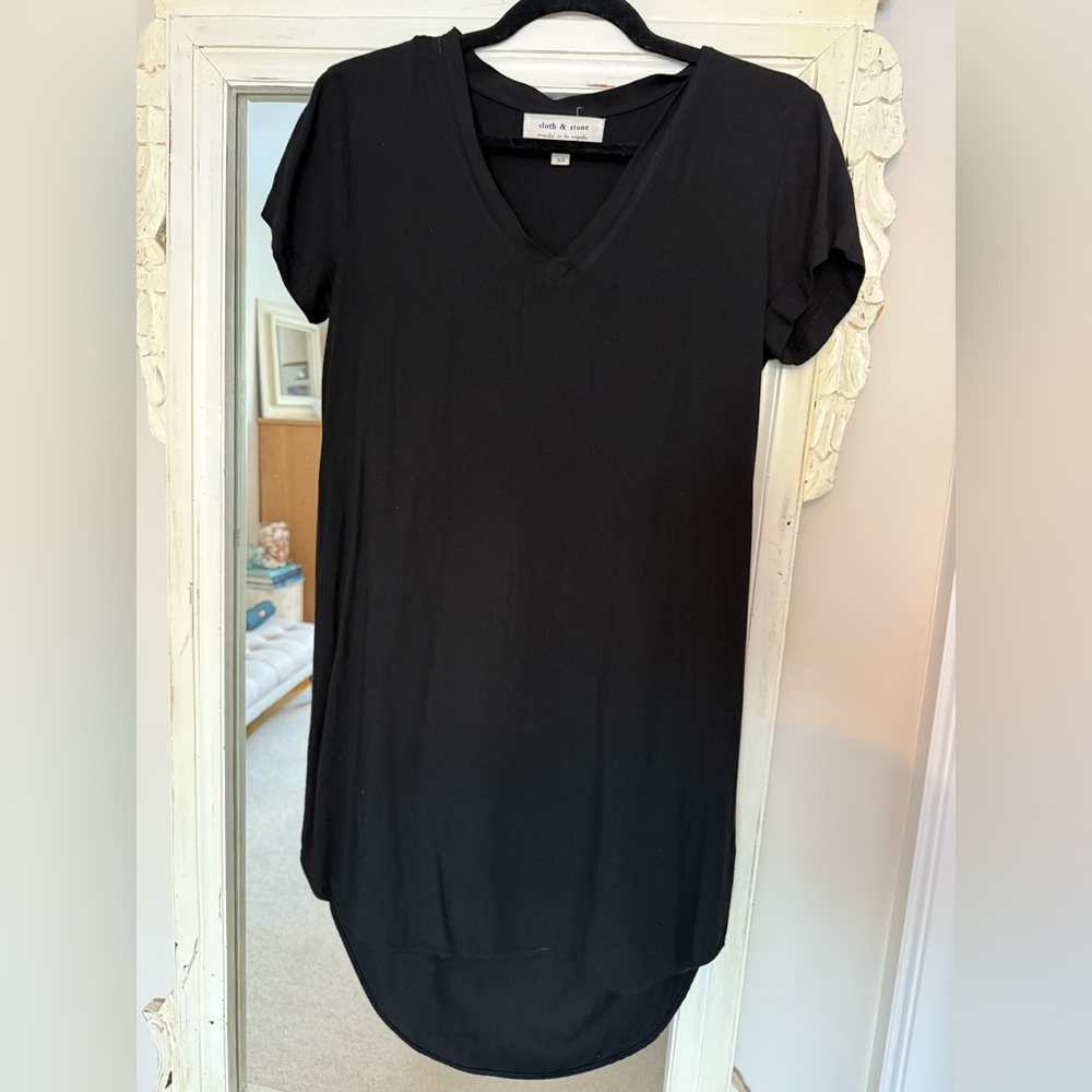 Cloth & Stone Black Short Sleeve Top